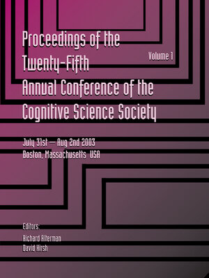 cover image of Proceedings of the 25th Annual Cognitive Science Society